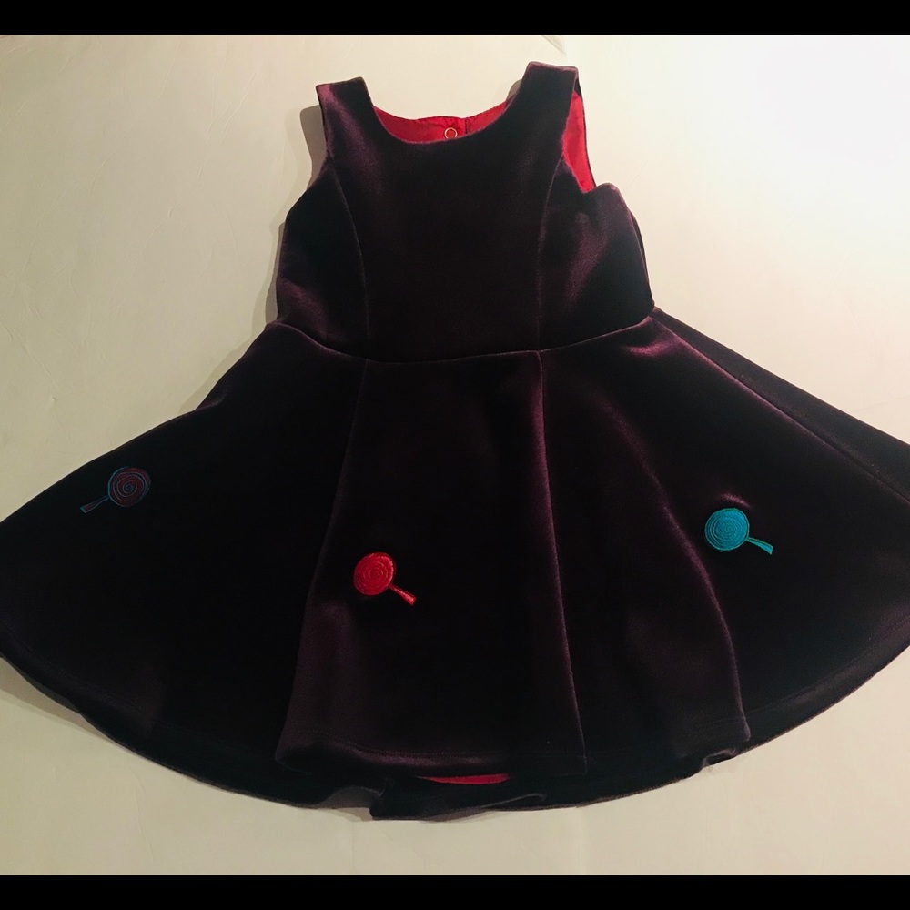 OshKosh Crushed Purple Velvet Twirl Dress Size 4T